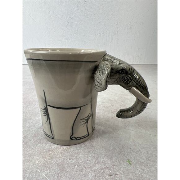 Ermo Elephant Collectors Mug 3D Ceramic‎ Coffee Cup Ermo Zoo Hand Painted - Picture 1 of 10